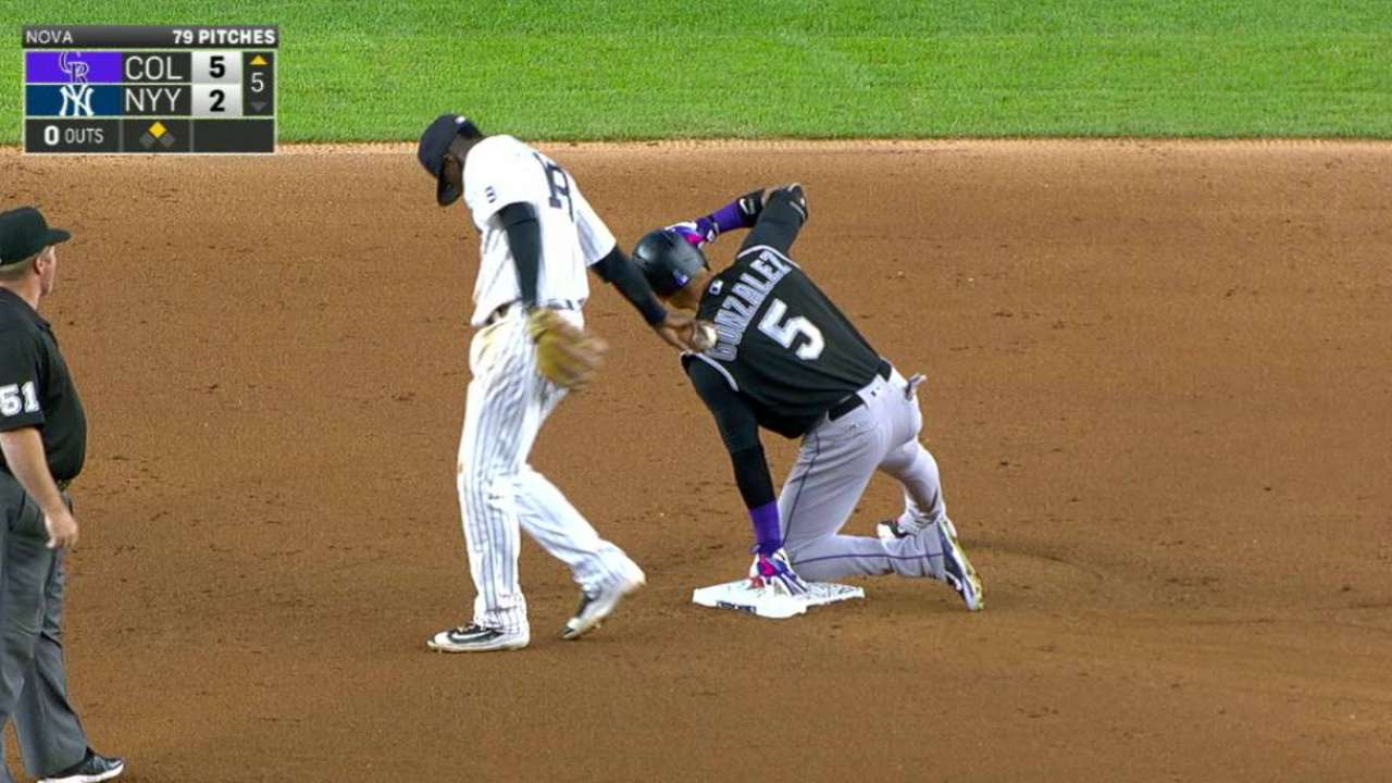 CarGo, Rockies madrugan para imponerse a Yankees en el Bronx