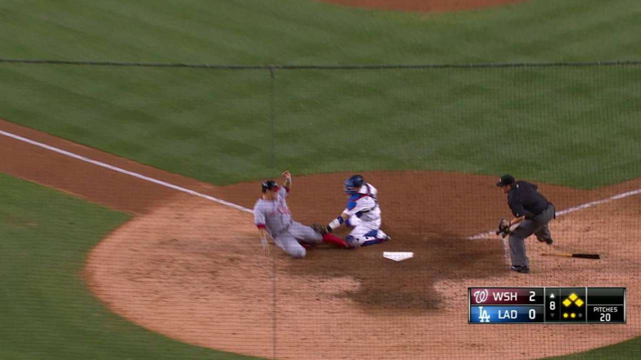 Kendrick nabs Ramos at the plate