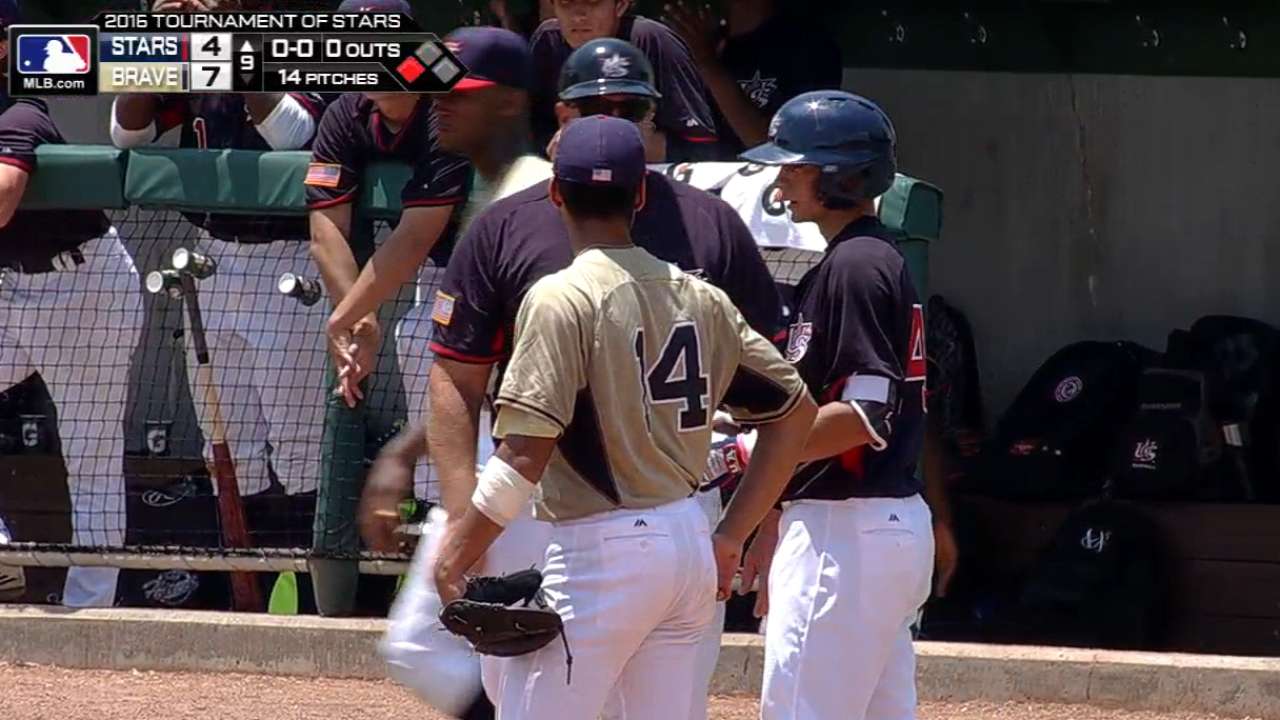 Hall laces a triple, scores two