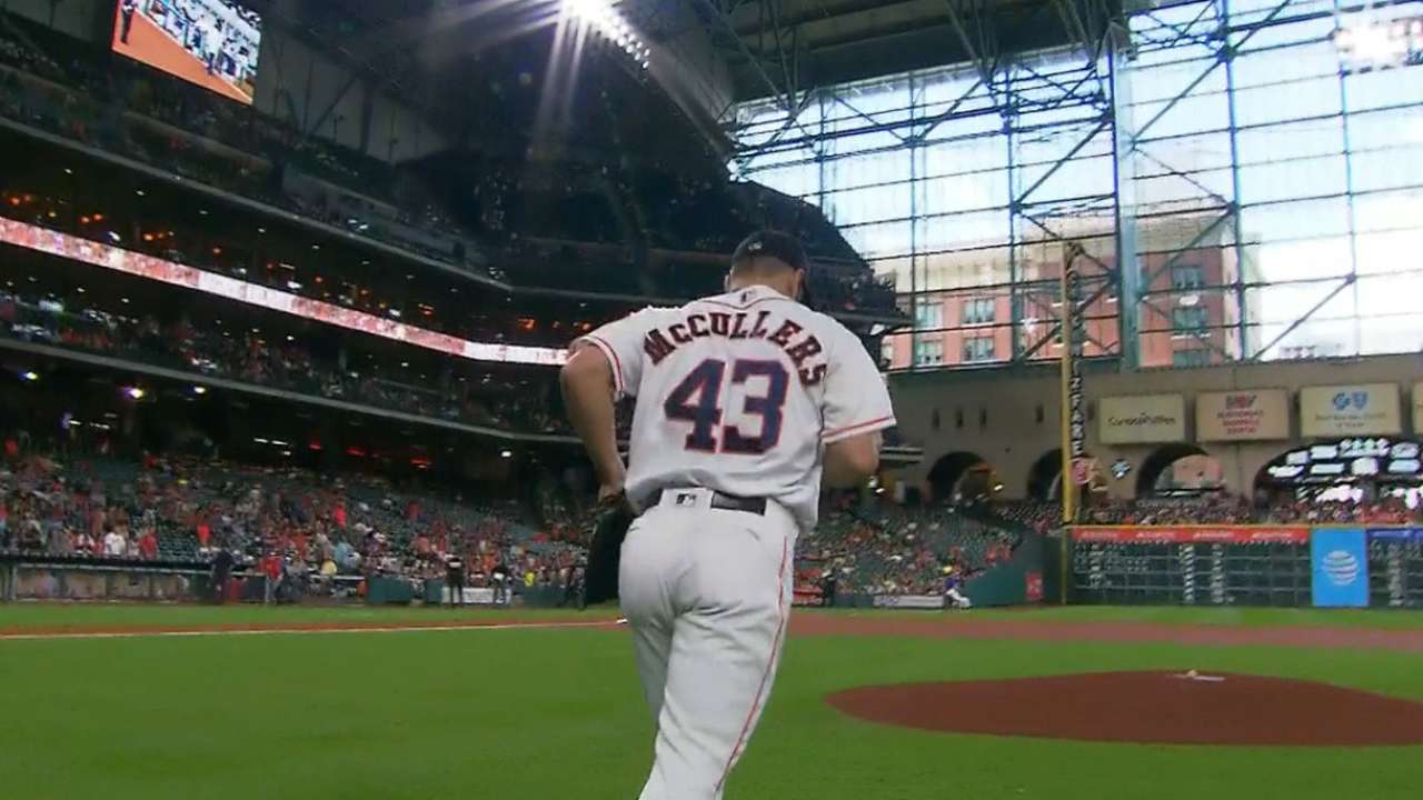 McCullers scratched from start with blister