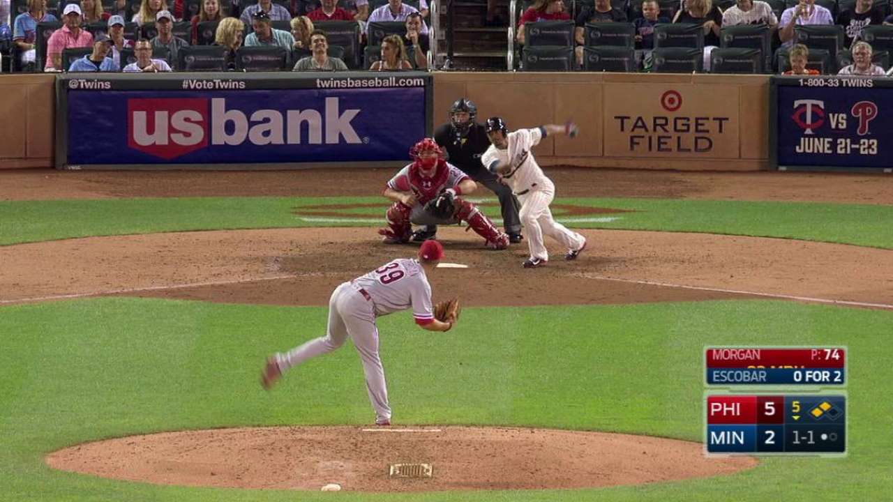 Escobar, Twins le propinan a Filis su 9na derrota seguida