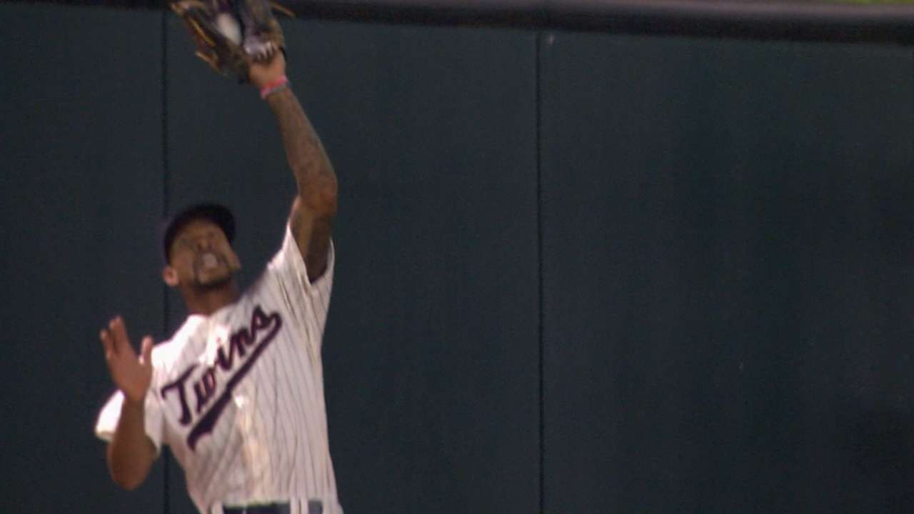 Buxton's wall-crashing catch