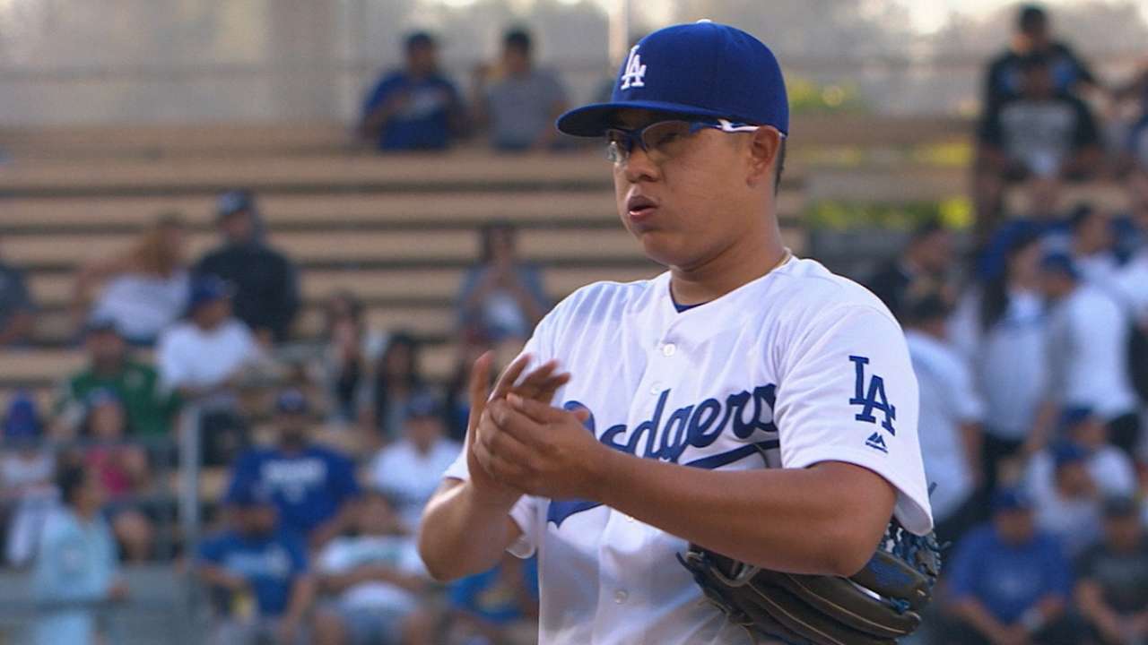 Urias fans six in home start