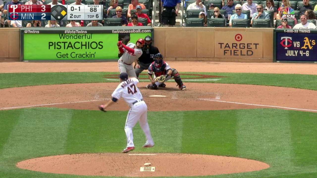 Galvis' RBI triple off the wall
