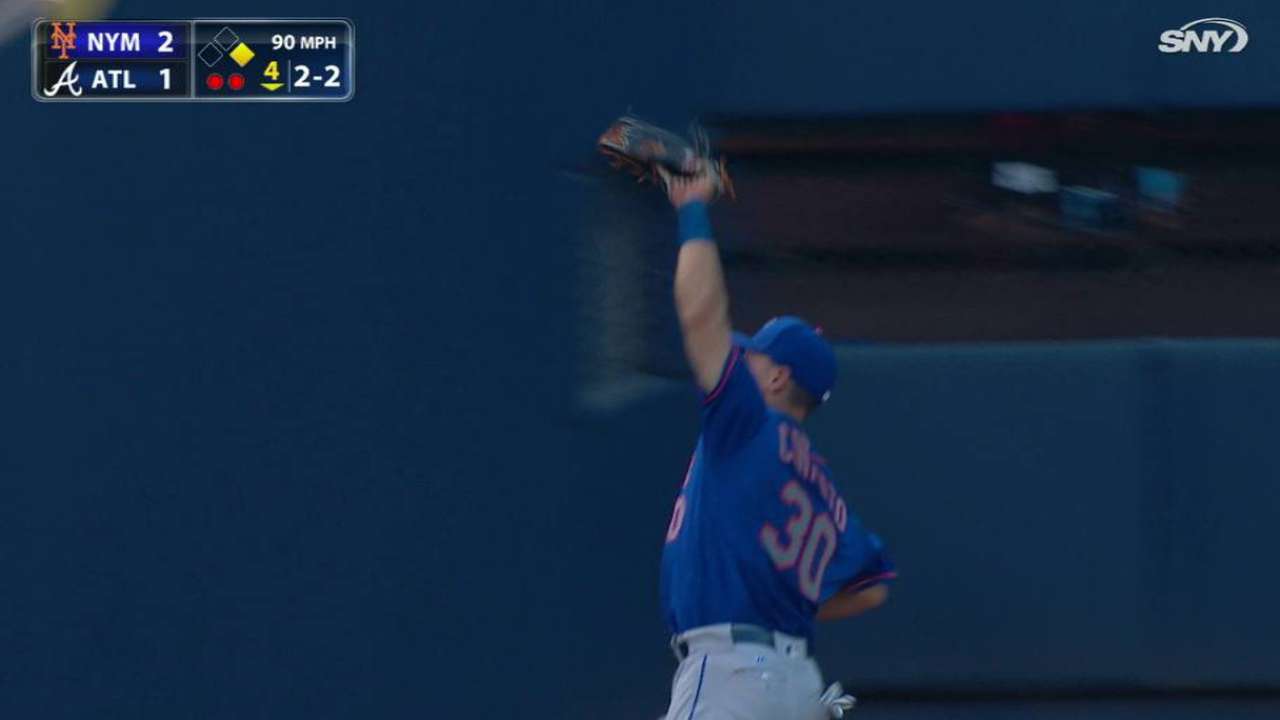 Conforto crashes into the wall