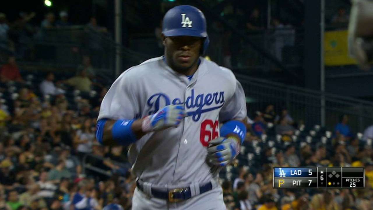 Puig's monster solo home run