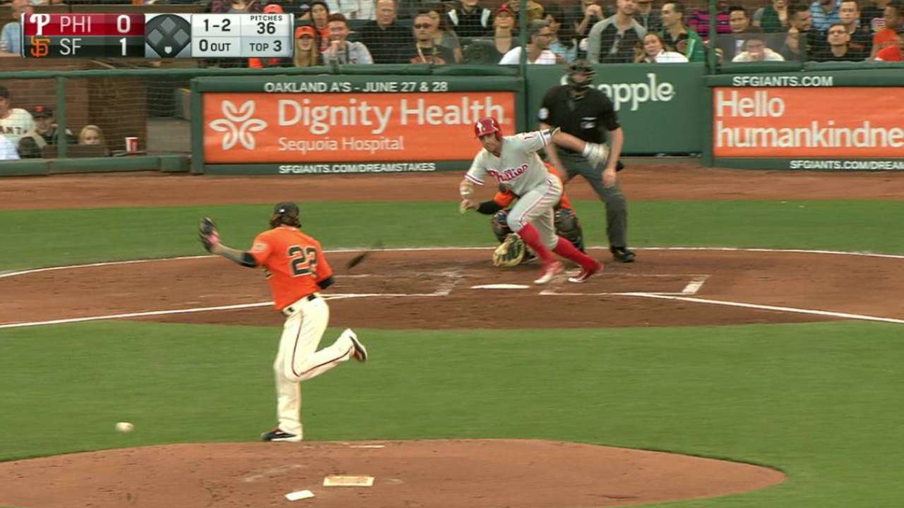 Peavy uses leg to retire Bourjos