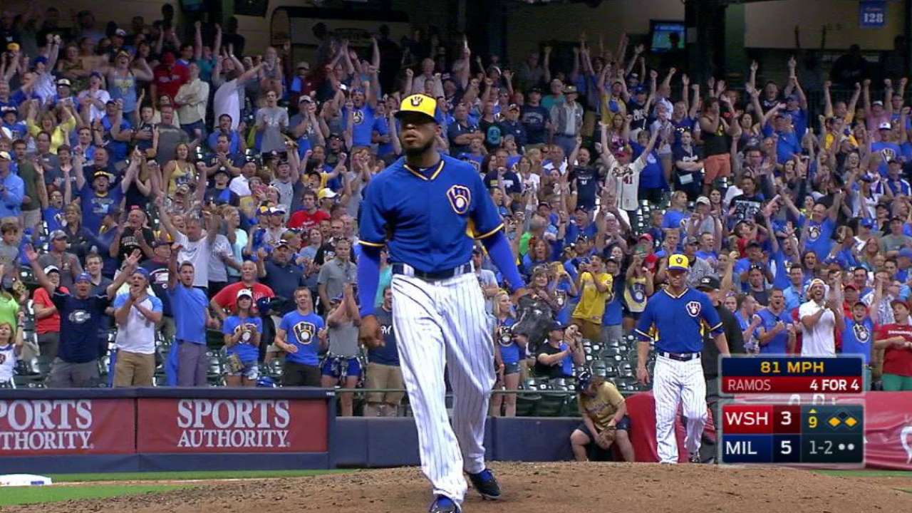Jeffress fans Ramos to end game