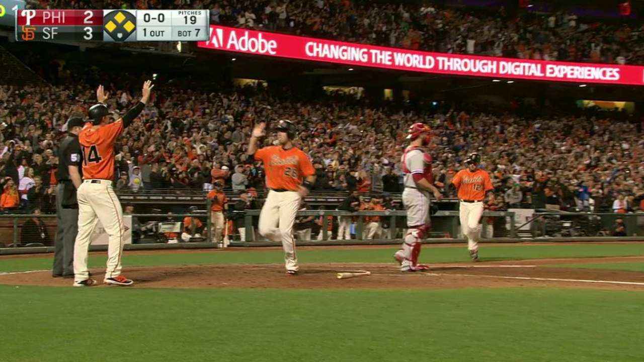 Belt's bases-clearing double
