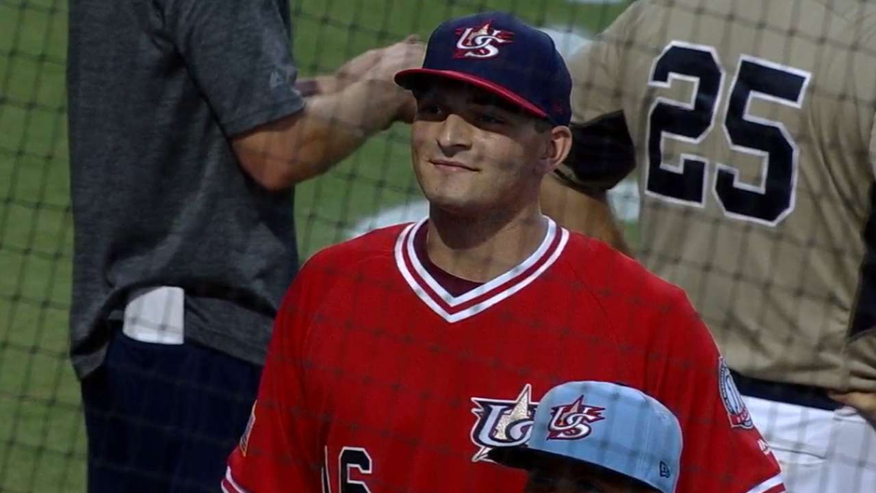 Storz edges Adell in USA Baseball Home Run Derby