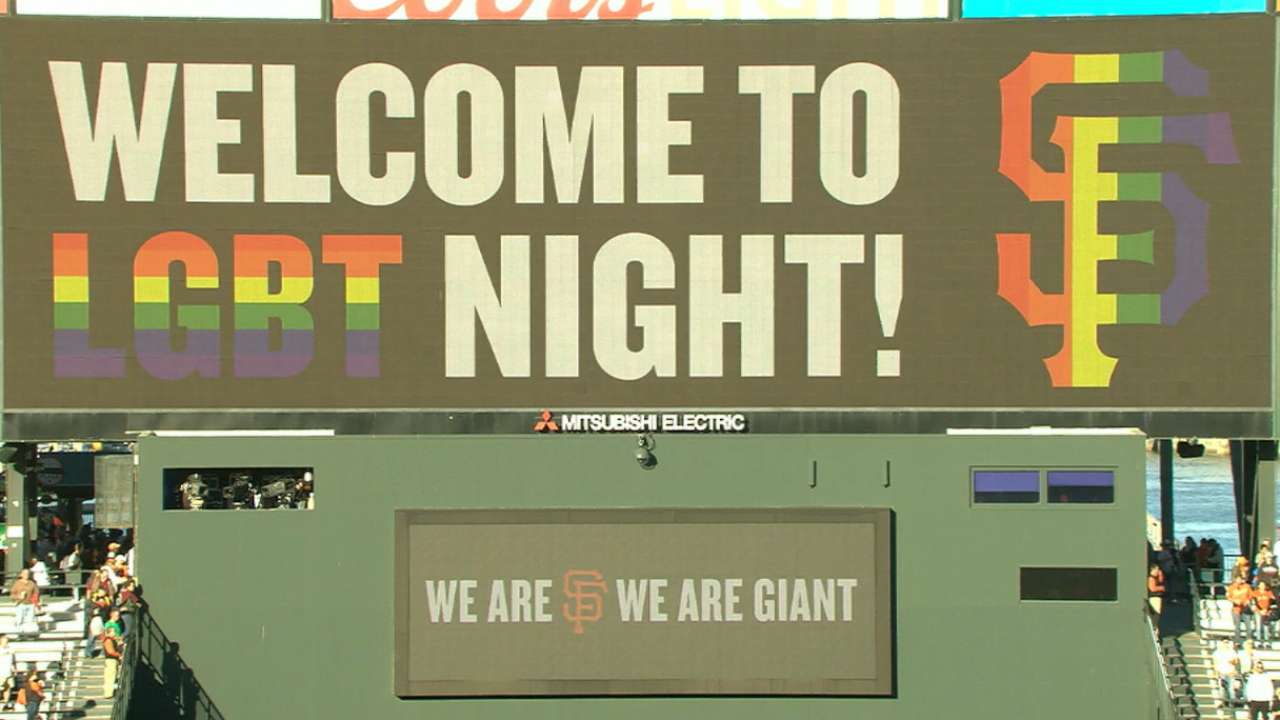 Giants use LGBT Night to help Orlando victims