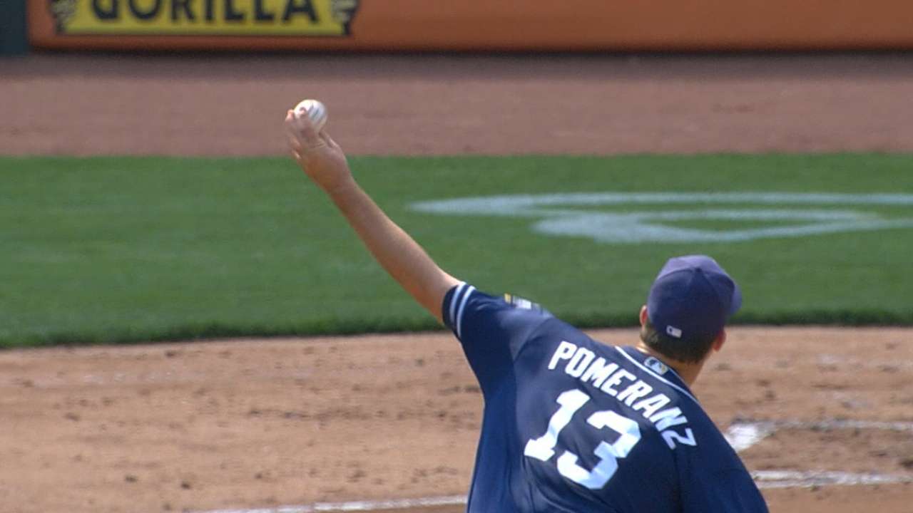 Pomeranz has career day across diamond in win