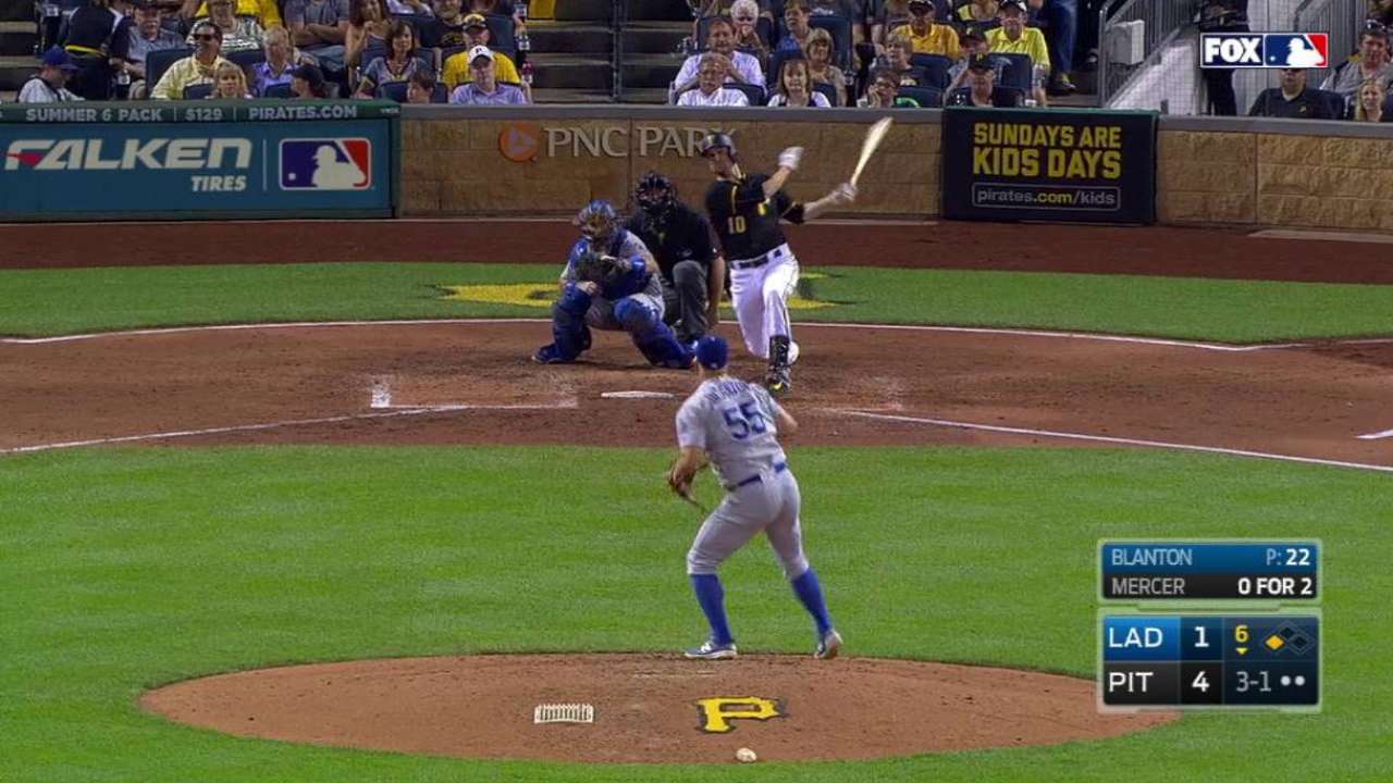 Mercer's two-run homer to center