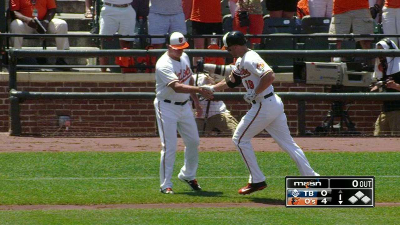 Davis' slam sets tone for O's big offensive day