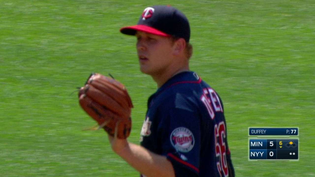 Duffey yields first hit