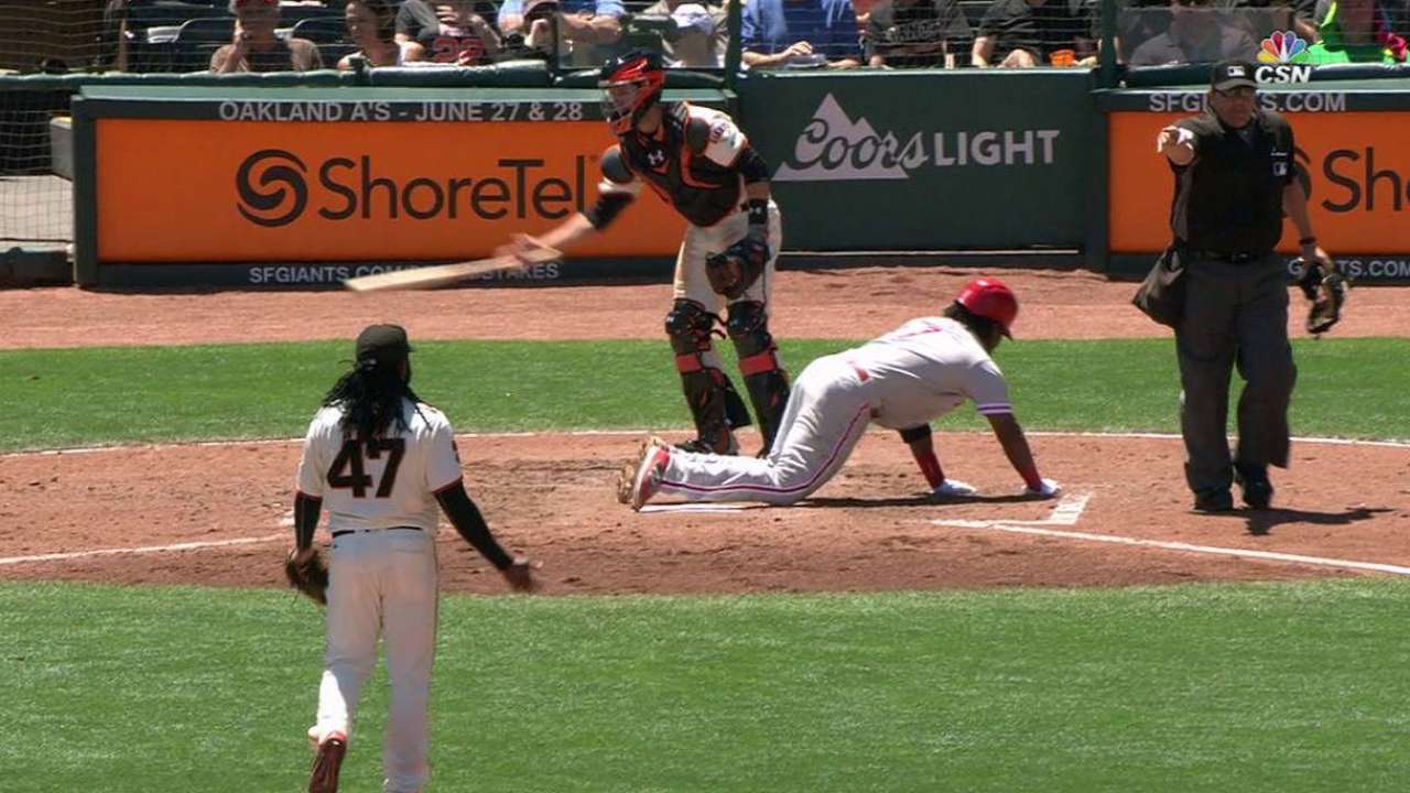 Franco gets hit, teams warned