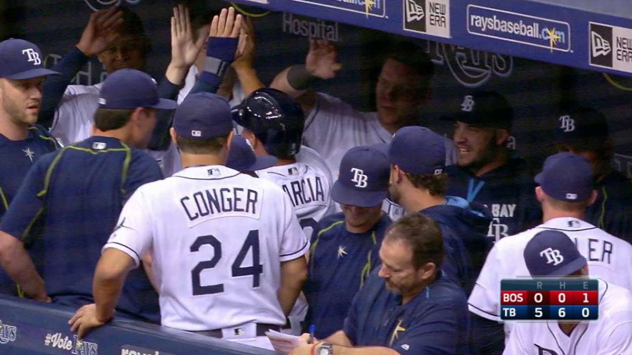 Franklin remolca 5 ante Boston y saca del bache a Rays