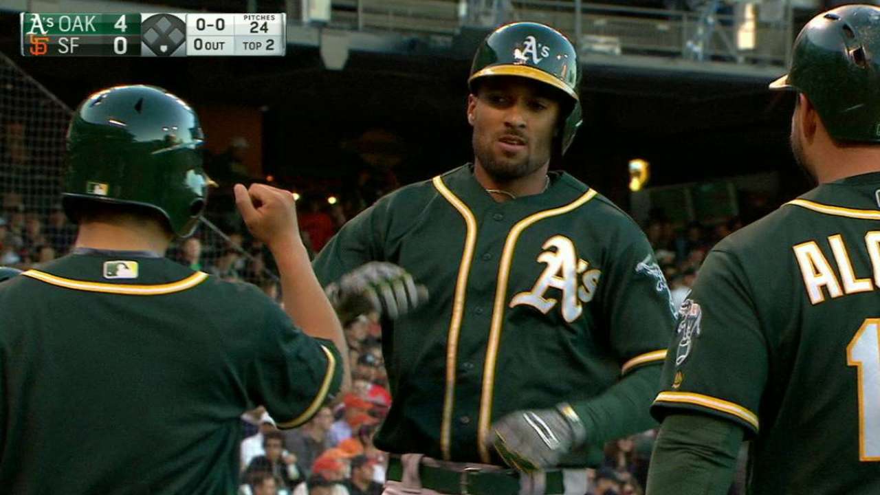 Semien's three-run home run
