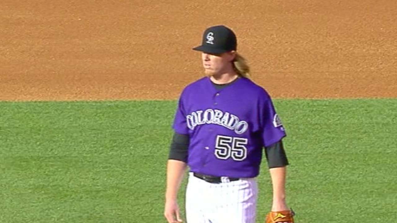 Rockies' Gray eases 'dead arm' concerns