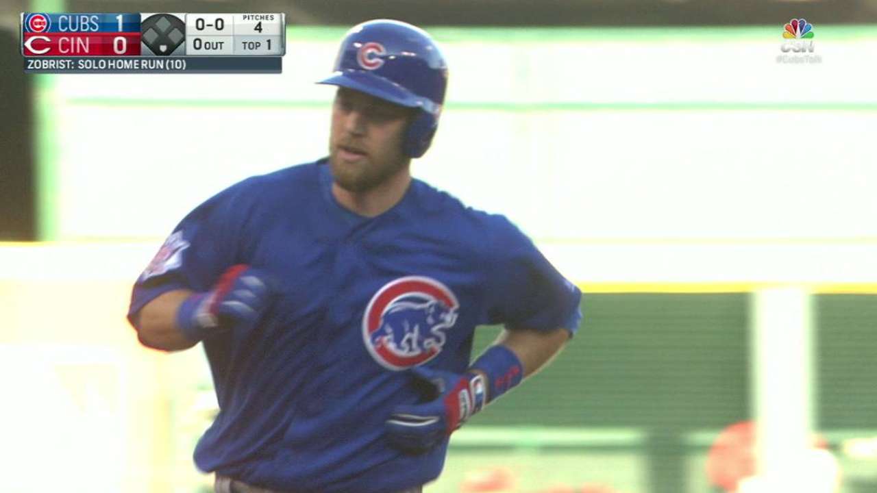 Zobrist's leadoff home run