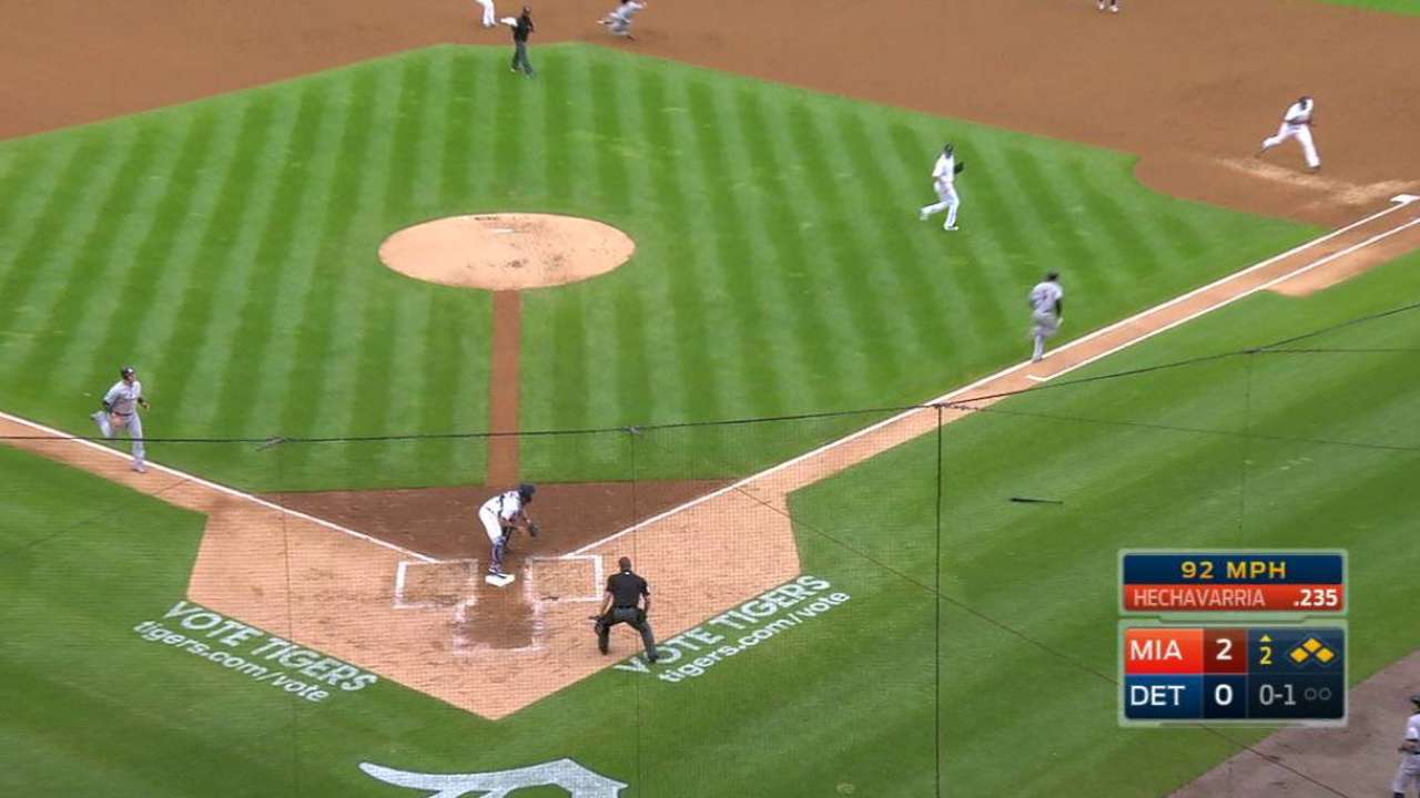 Miggy starts a 3-2-3 double play