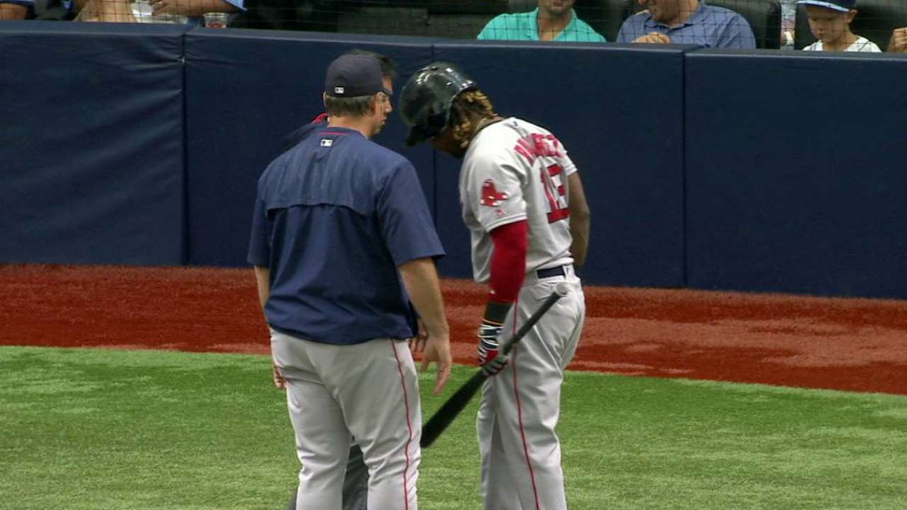 Hanley leaves with an injury