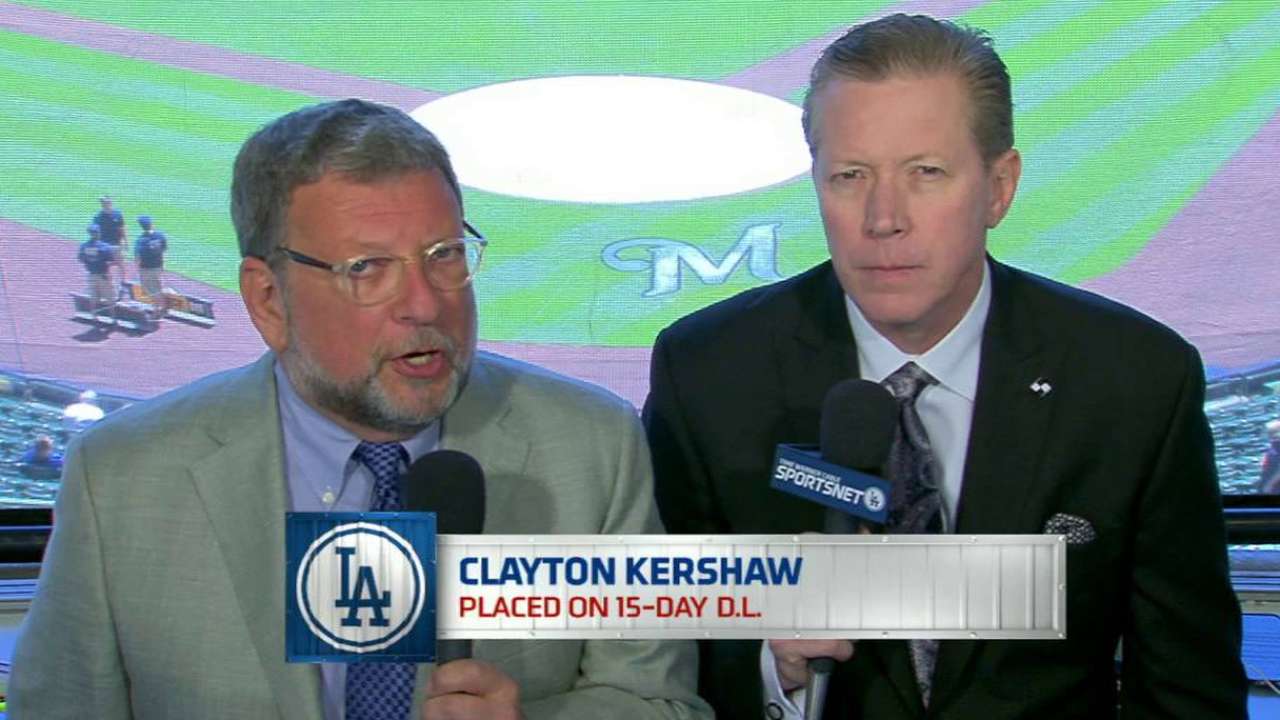 Broadcast on Kershaw's injury