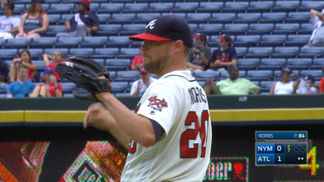 Justice on Norris to the Dodgers