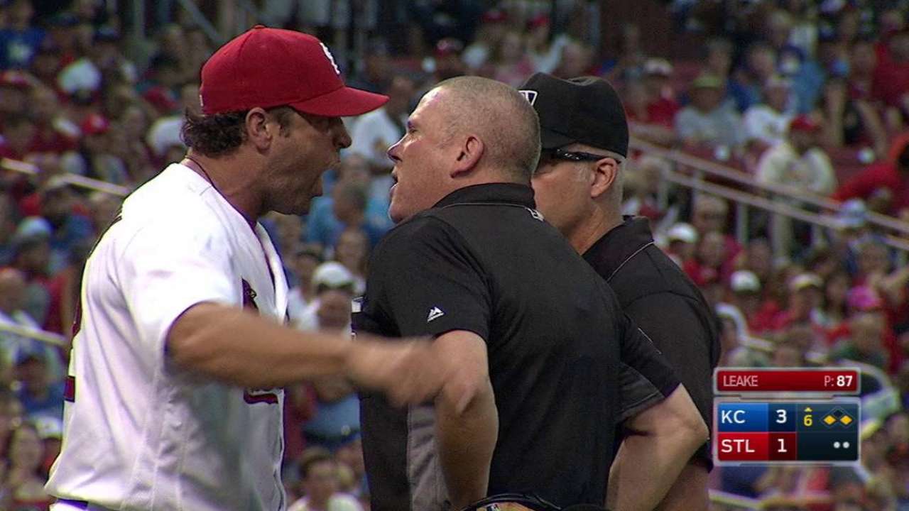 Matheny is ejected in the 6th