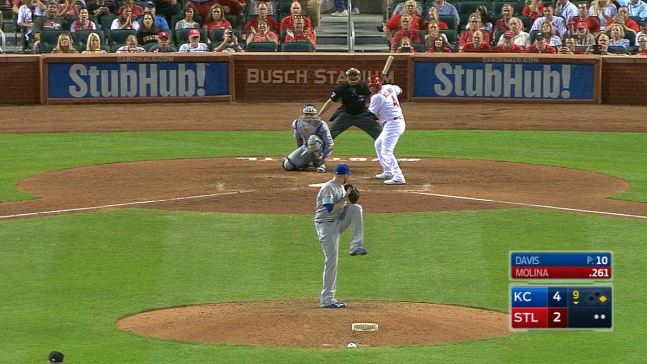 Royals place Davis on DL, promote Pounders