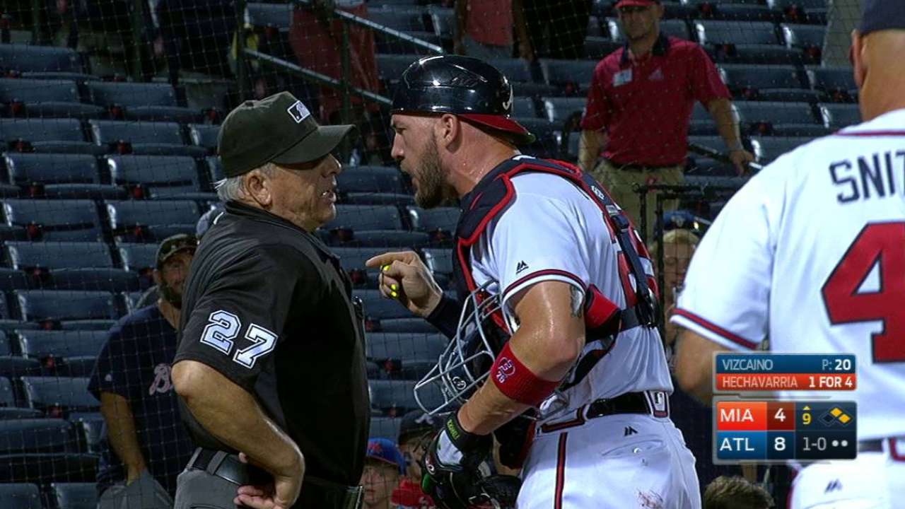 Flowers is ejected for arguing