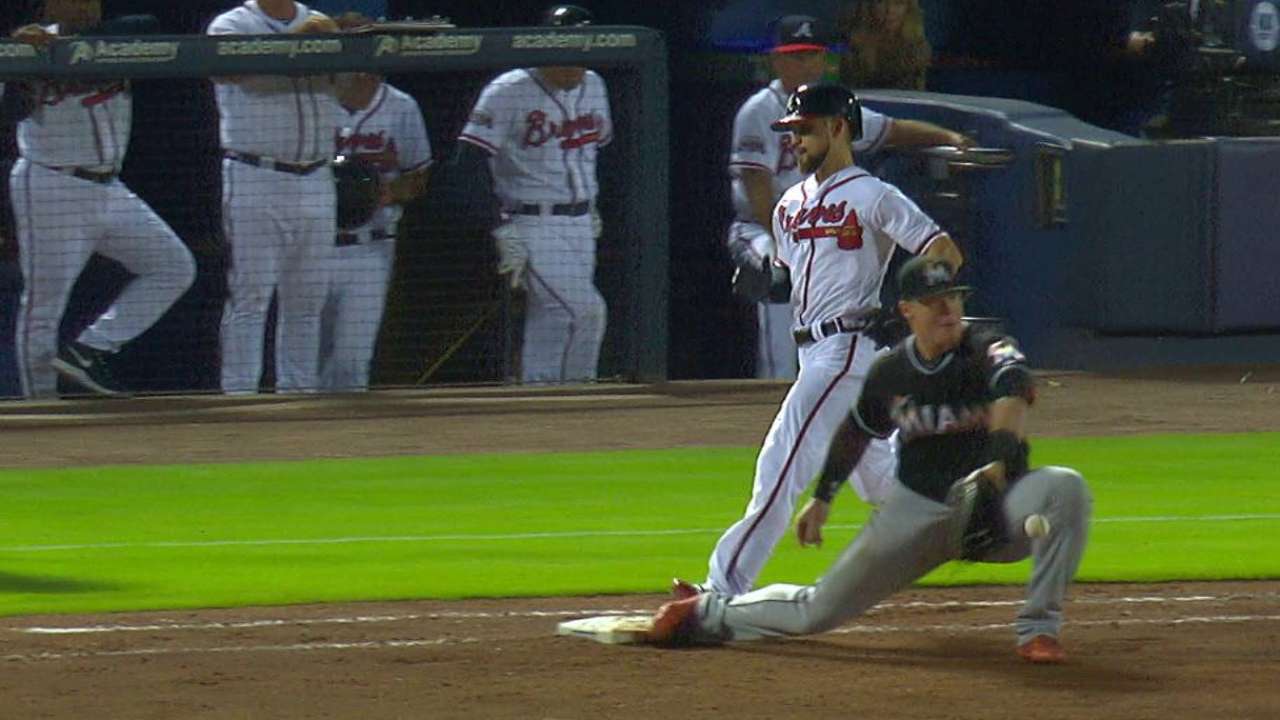Inciarte safe at first
