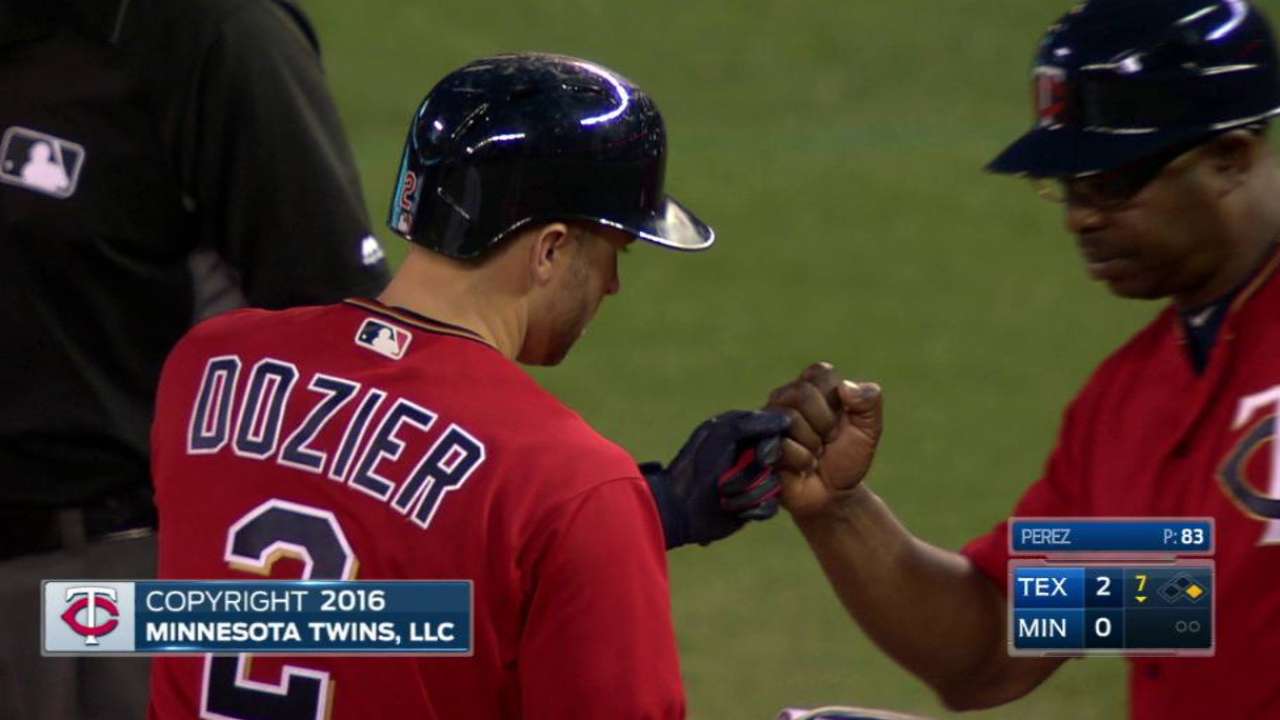 Dozier extends hitting streak