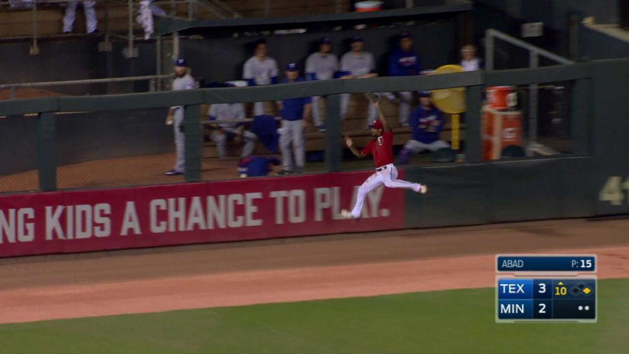 Buxton's running catch