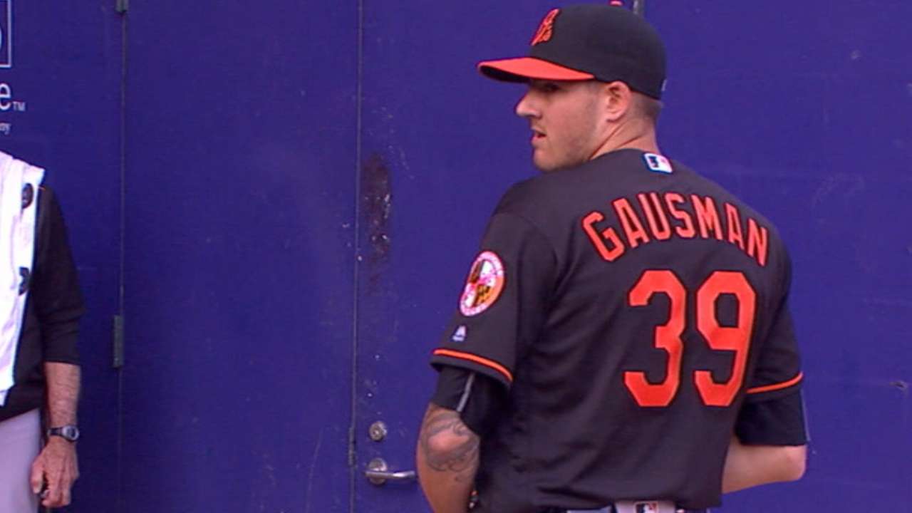 Gausman strikes out seven