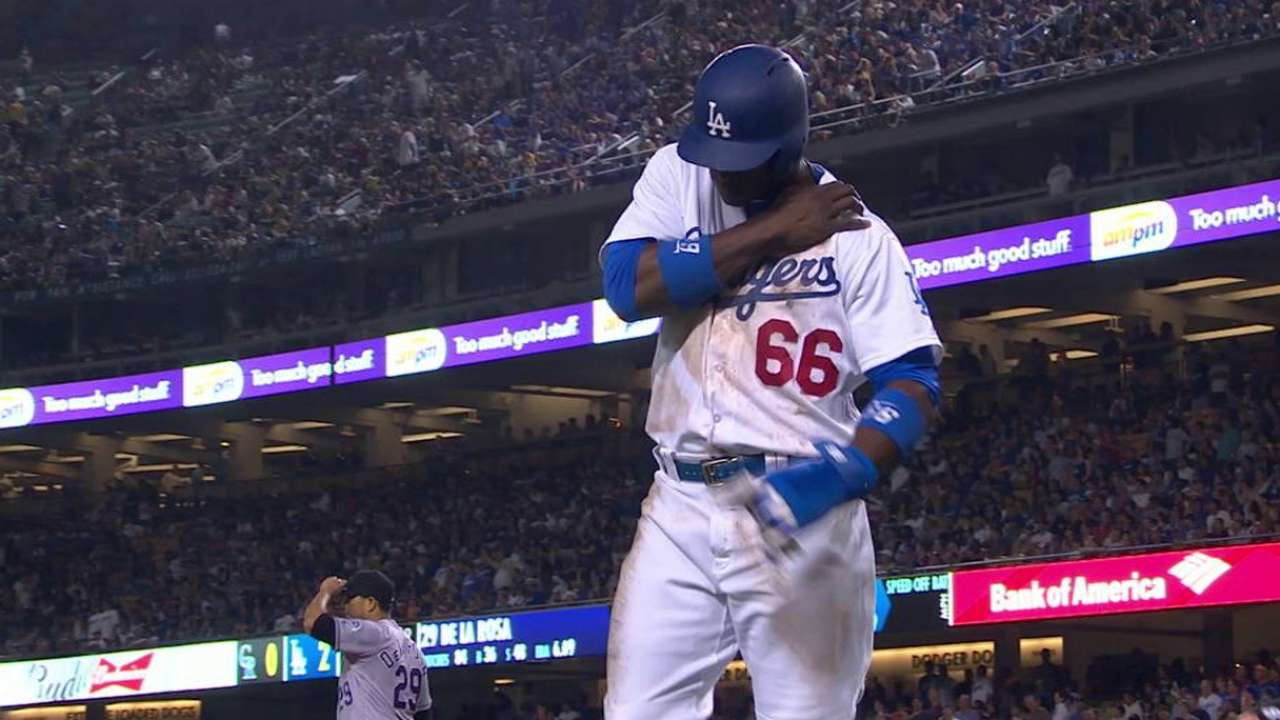Puig exits early, doesn't expect to miss any time
