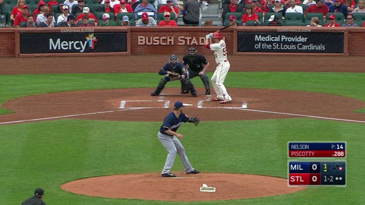 Nelson gets Piscotty swinging