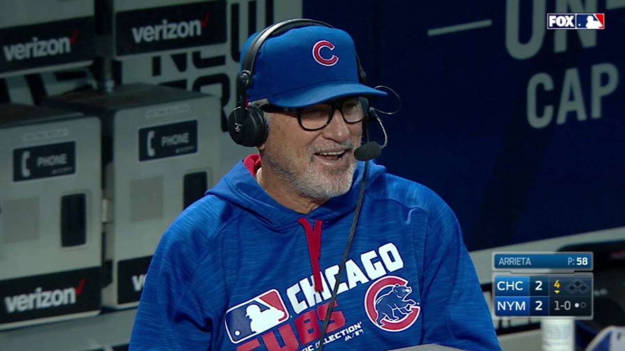 Maddon joins booth from dugout