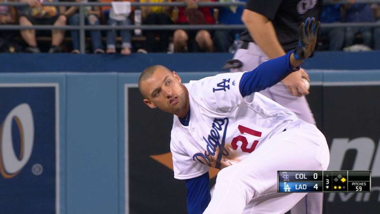 Dodgers roll past Rox as Kazmir fans 10