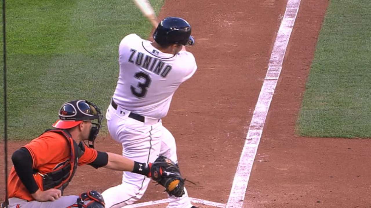 Mariners mash five homers