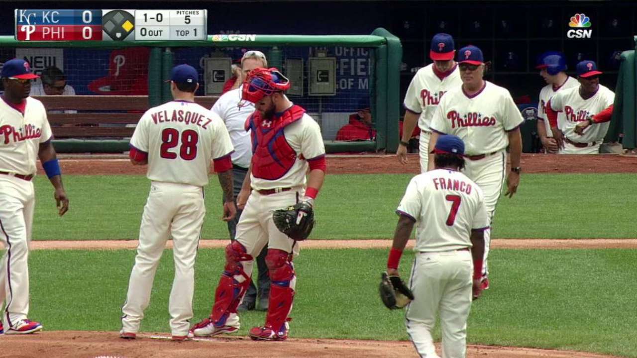 Velasquez gets shaken up