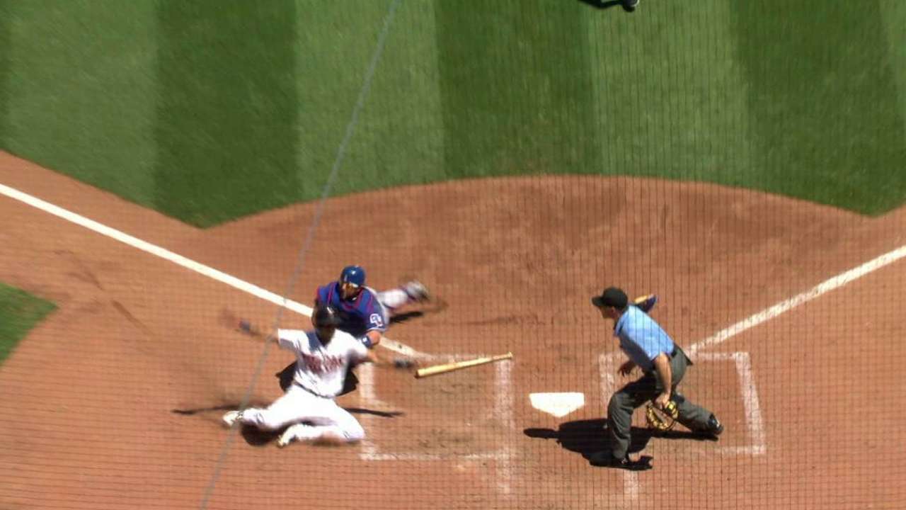 Andrus gets the out at home