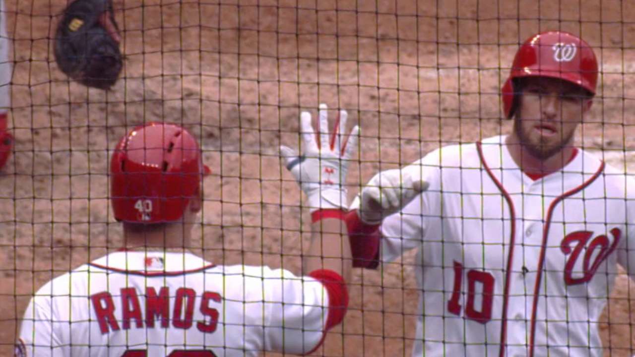 Nats blast six home runs