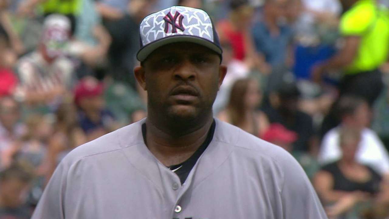 Sabathia fans Eaton