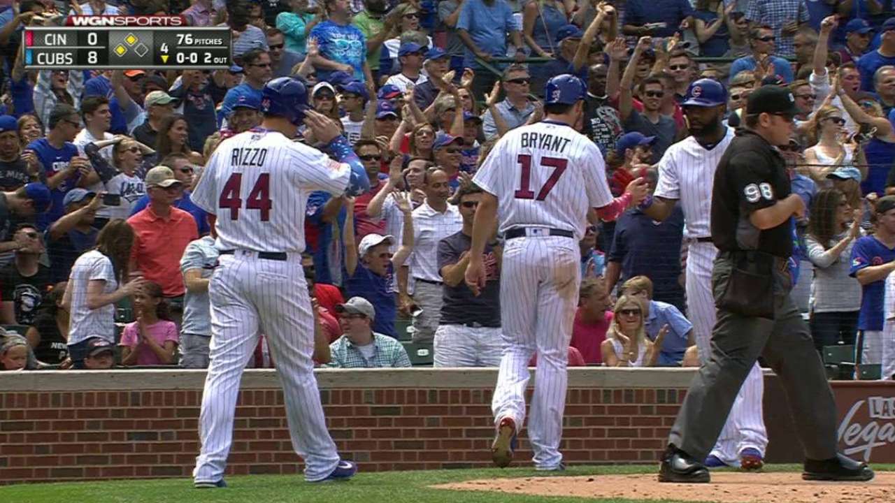 Cubs score two on error