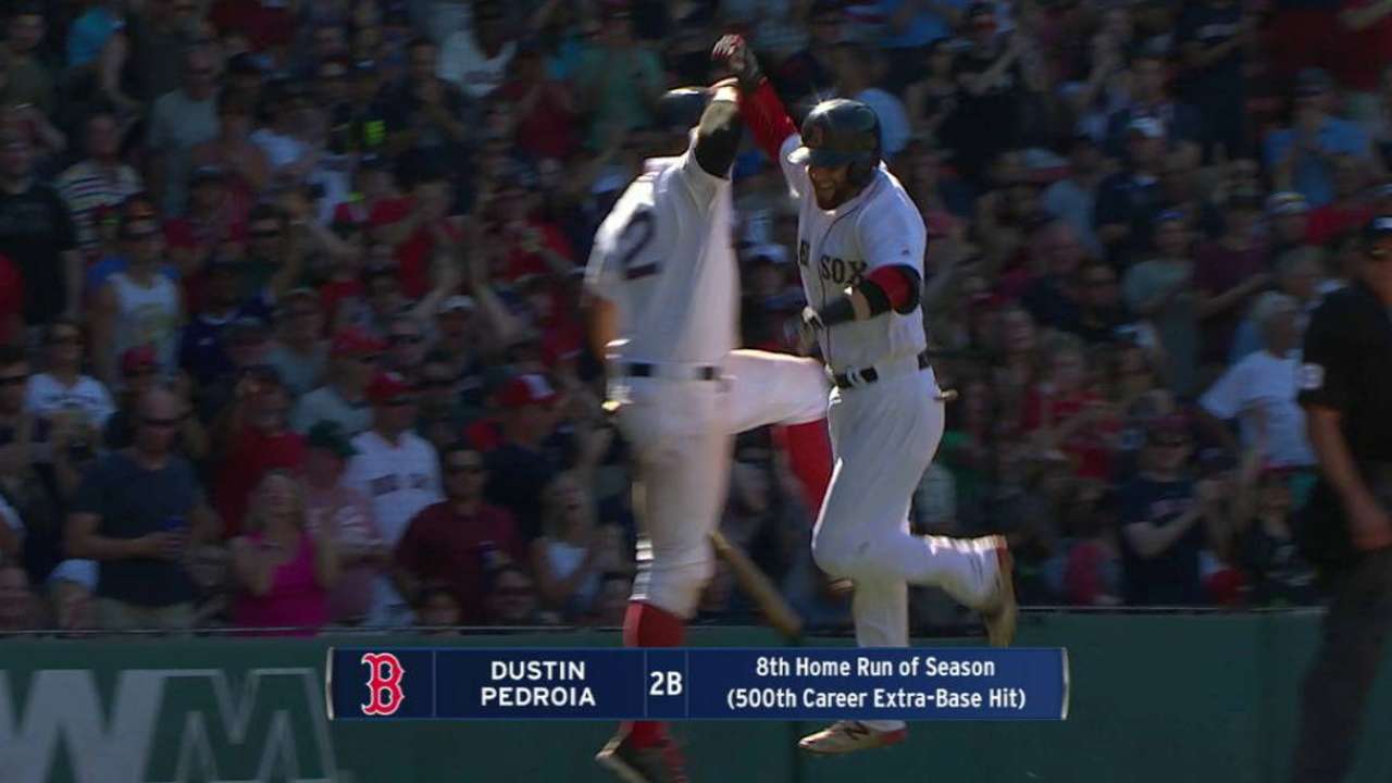 Pedroia's solo blast