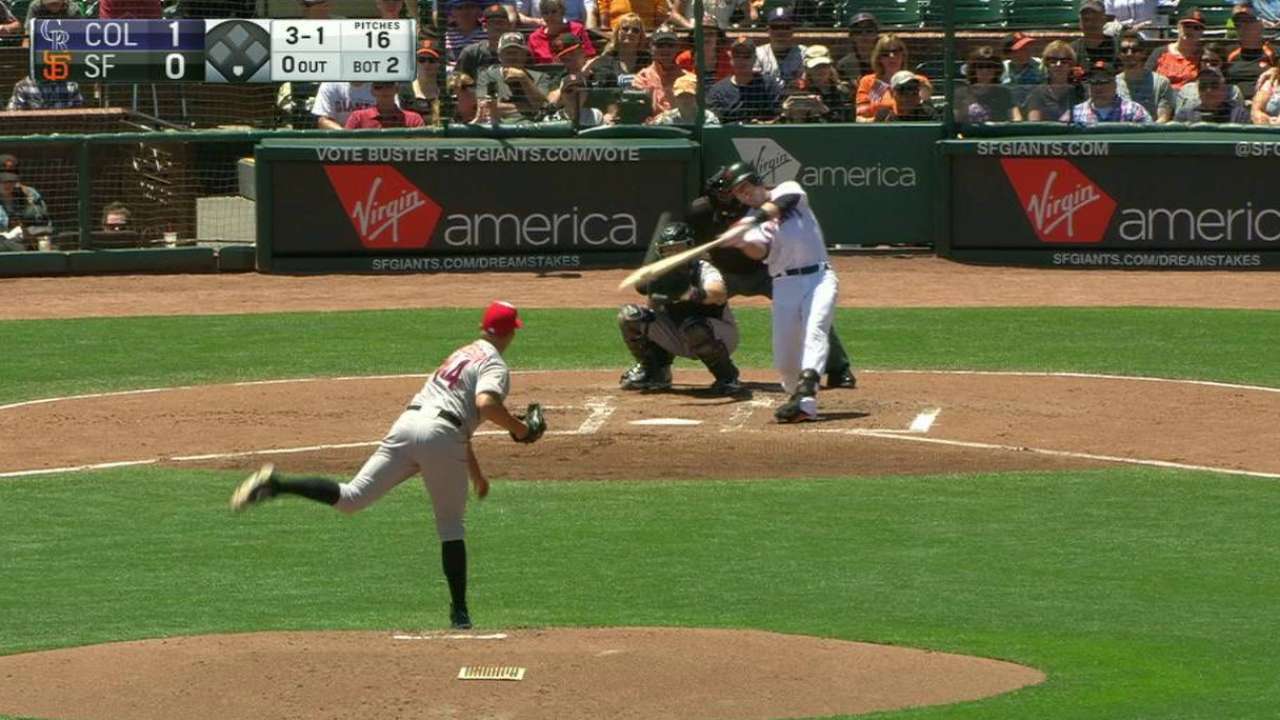 Giants top Rockies behind two homers