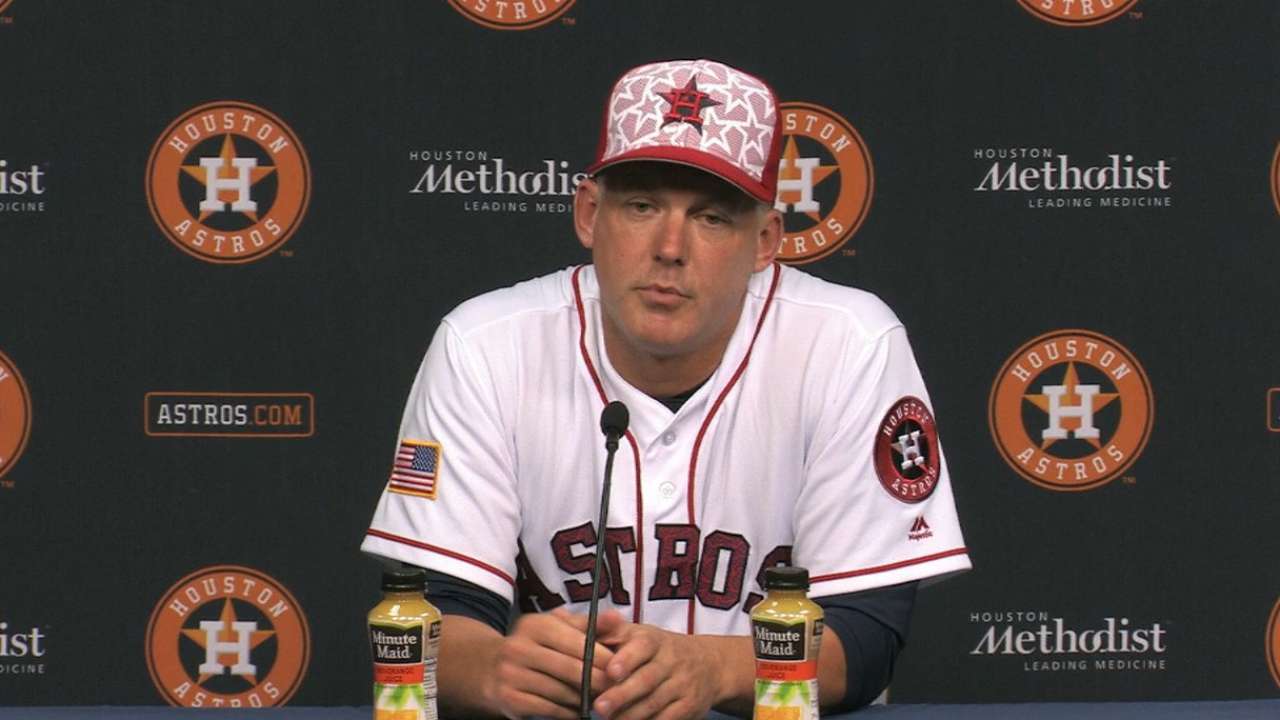 Hinch on 2-1 win over Mariners