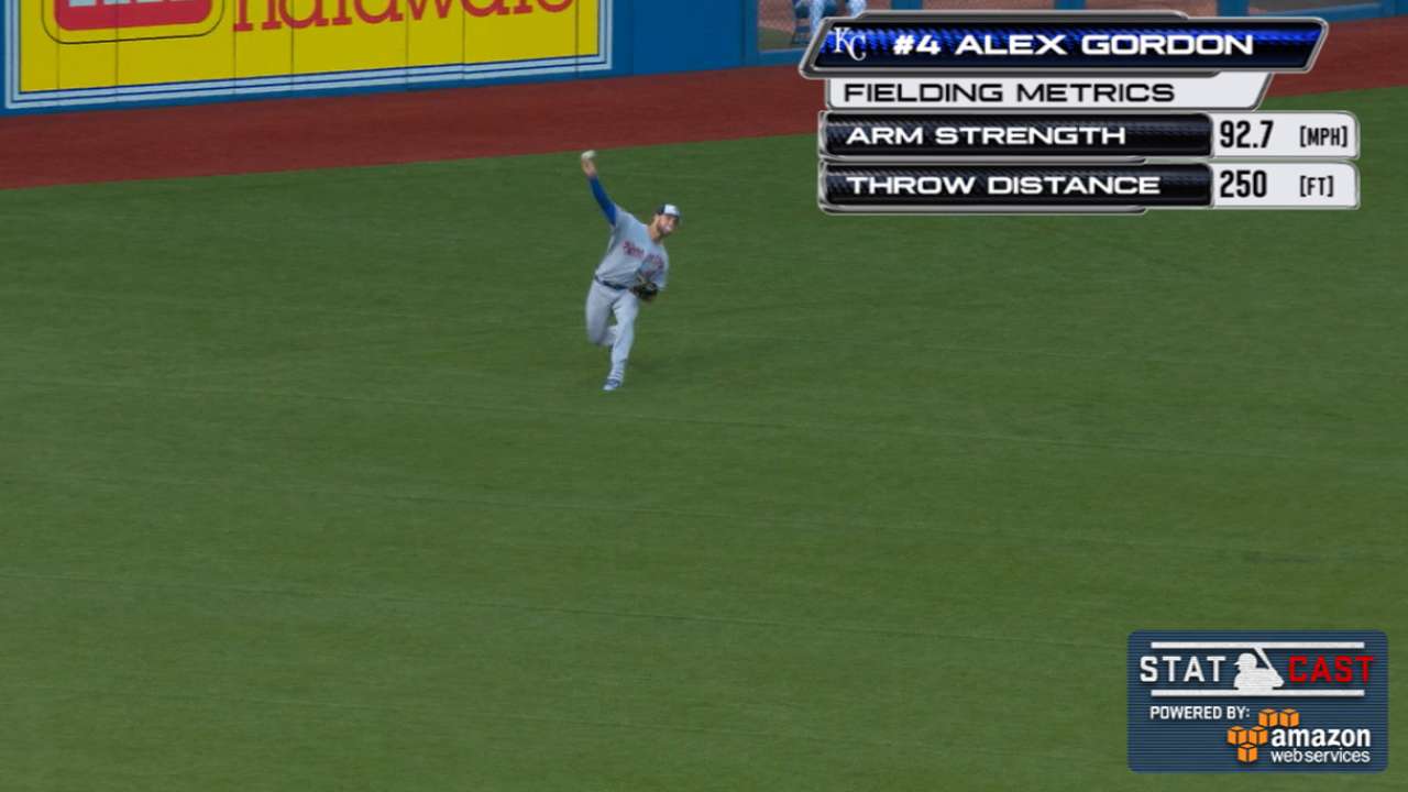 Statcast marvels at Gordon's 250-foot laser to plate