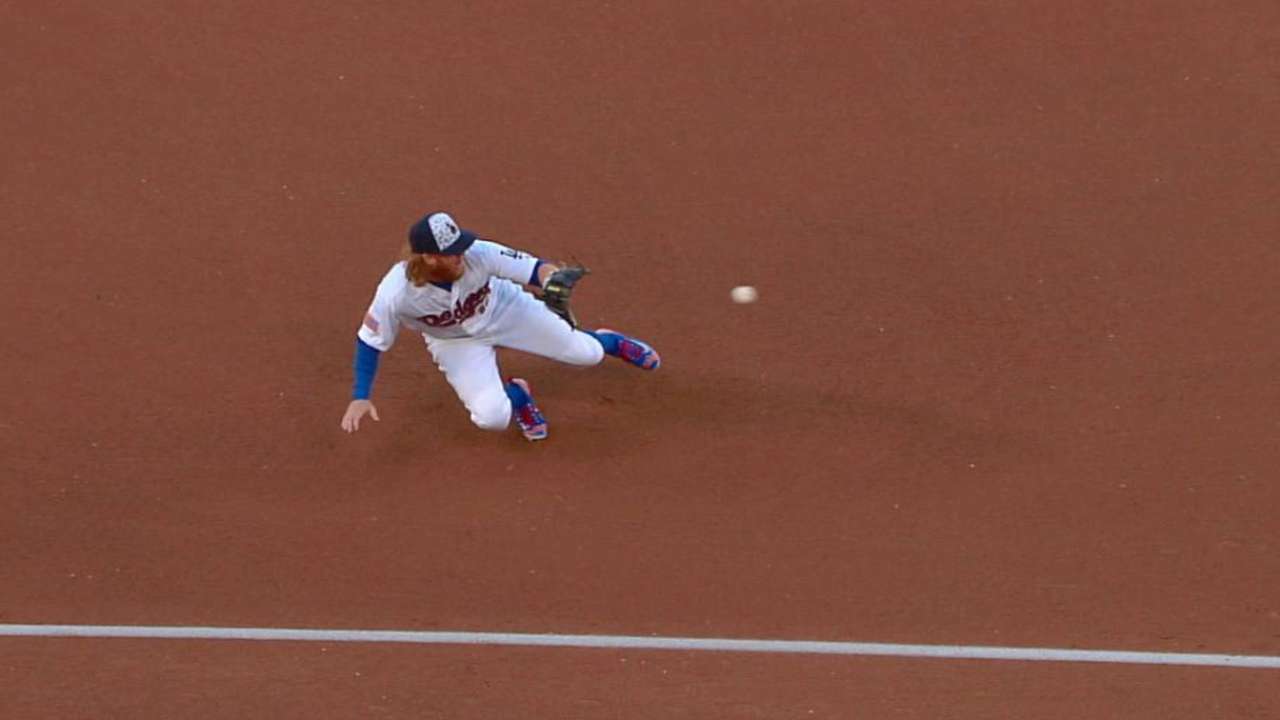 Turner's backhanded stop